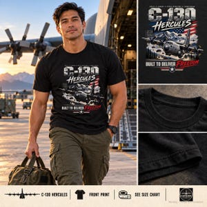 C-130 Hercules Vintage Military Aviation Shirt, Airlift Crew Gift