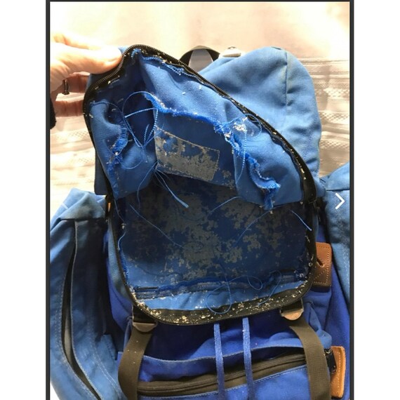 Vintage Wilderness Experience Backpack Rucksack Blue and Two Side Packs View 3