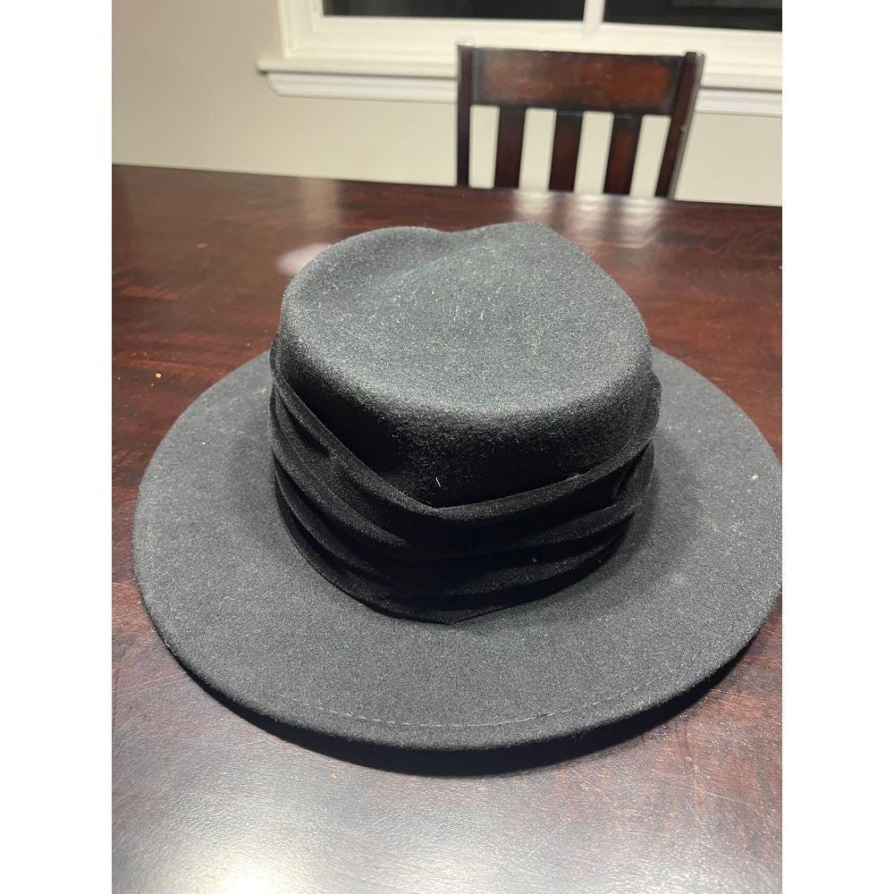 Tinatoo Elegant Gray Wool Fedora‎ Hat with Bow Detail Classic Vintage Style Tinatoo Elegant Gray Wool Fedora Hat With Bow Detail Classic  main image 4