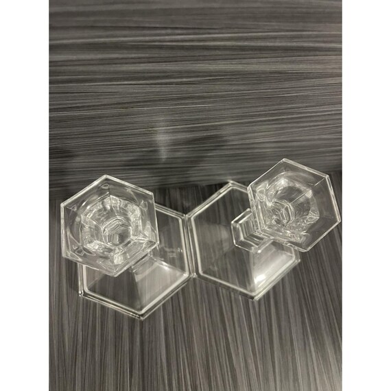 ヴィンテージクリスタルガラスキャンドルホルダー2個セット - Etsy 日本