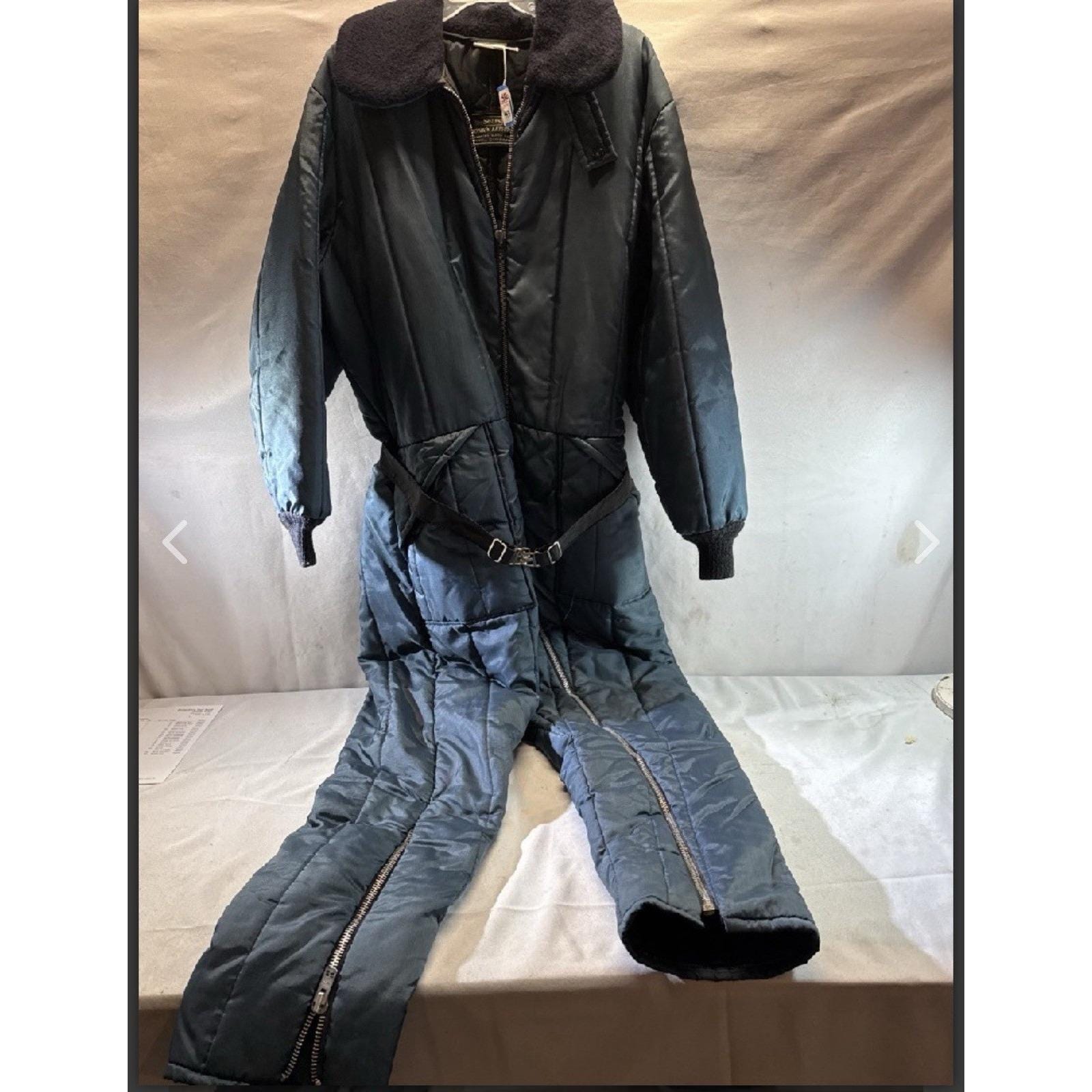 Vintage Sears Insulated Ski Snow Suit Jumpsuit Blue Large Size 44R
