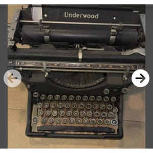Antique Vintage Underwood No 5 Standard Typewriter Black Deco Display