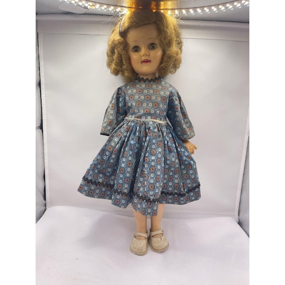 VINTAGE IDEAL VINYL Shirley Temple Doll 15" Blue Dress - Etsy UK