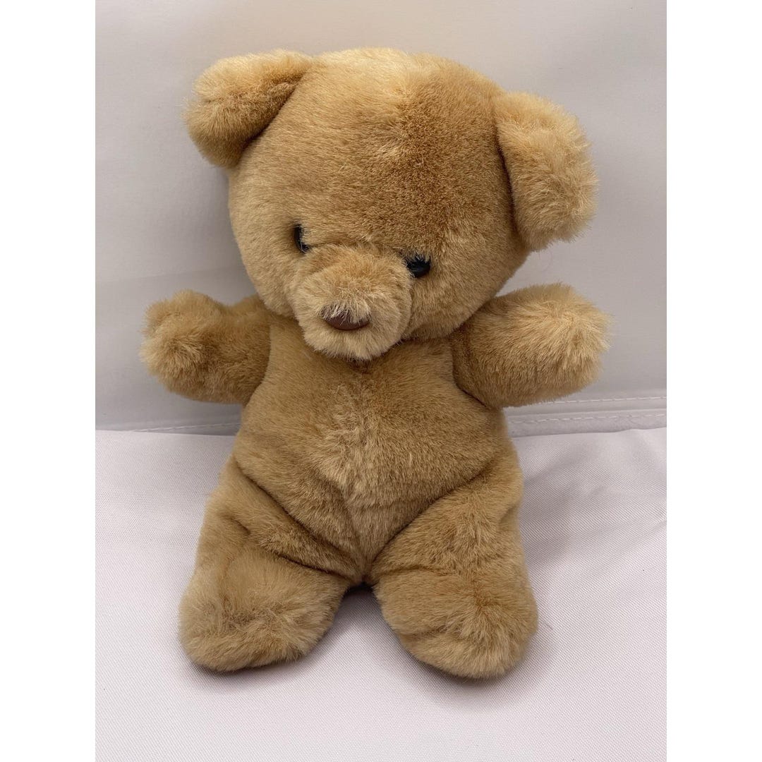 Russ Berrie Teddy Bear Plush Stuffed Animal Tan Item Korea Vintage 4 ...