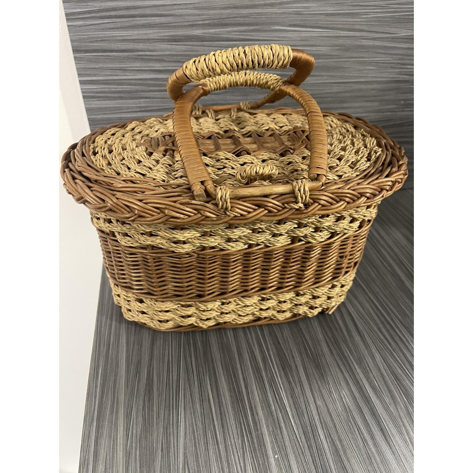 希少　フランス　籐 バスケット かご　ラタン　アンティーク　ヴィンテージ フレンチバスケット.29 フランスヴィンテージ雑貨 籐籠 ラタンバスケット