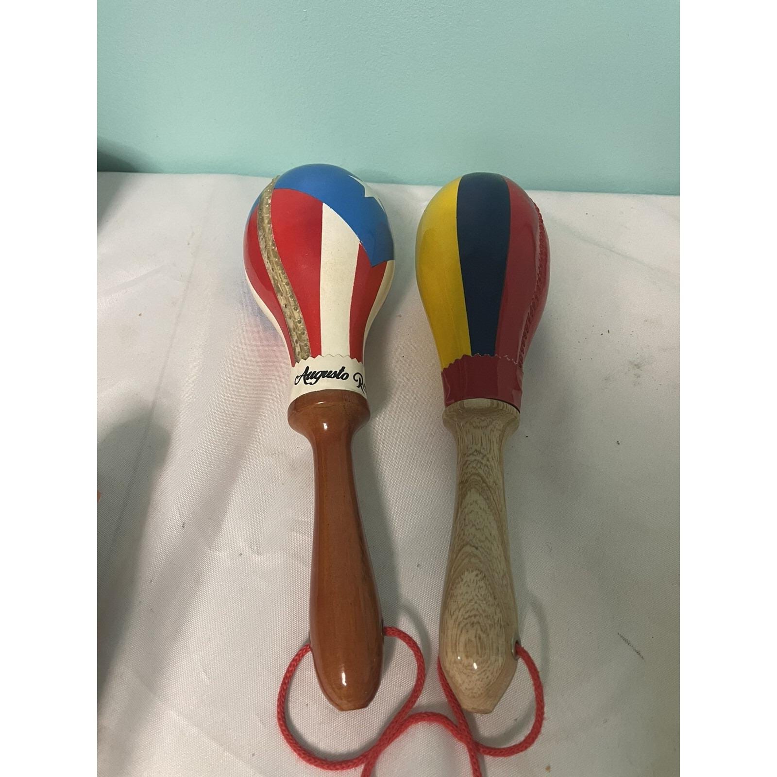 Puerto Rico Mini Maracas - Set Of 2 Small Puerto Rican Souvenir Musical Instruments