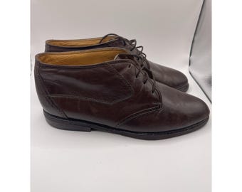 Vintage Bally  SHEFFIELD high top men's shoes brown size 9 Bin E