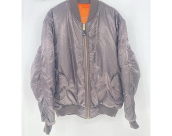 70s 80s Vintage Alpha MA-1 Reversible Bomber Jacket Made in Usa - Etsy