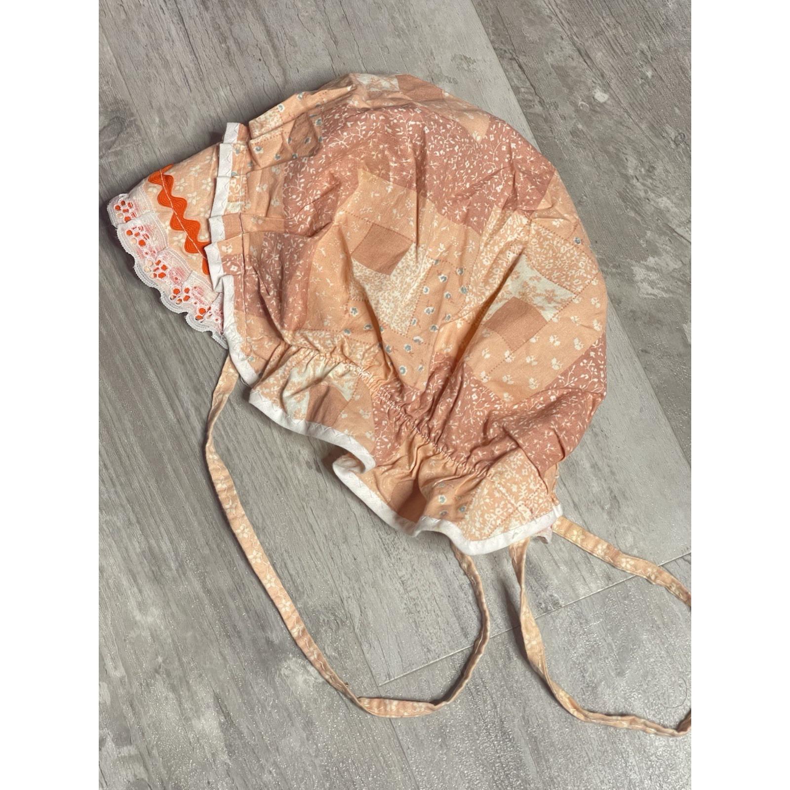 Antique Baby Bonnet Tulle Lace Peach Ribbon - Etsy Israel
