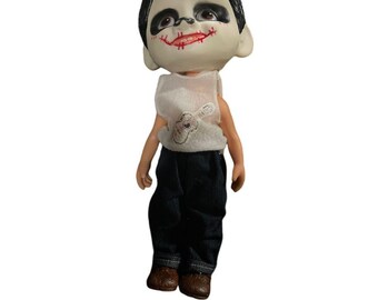 Creepy Clown Boy Doll Figurine Halloween Decor Collectible Gothic Toy