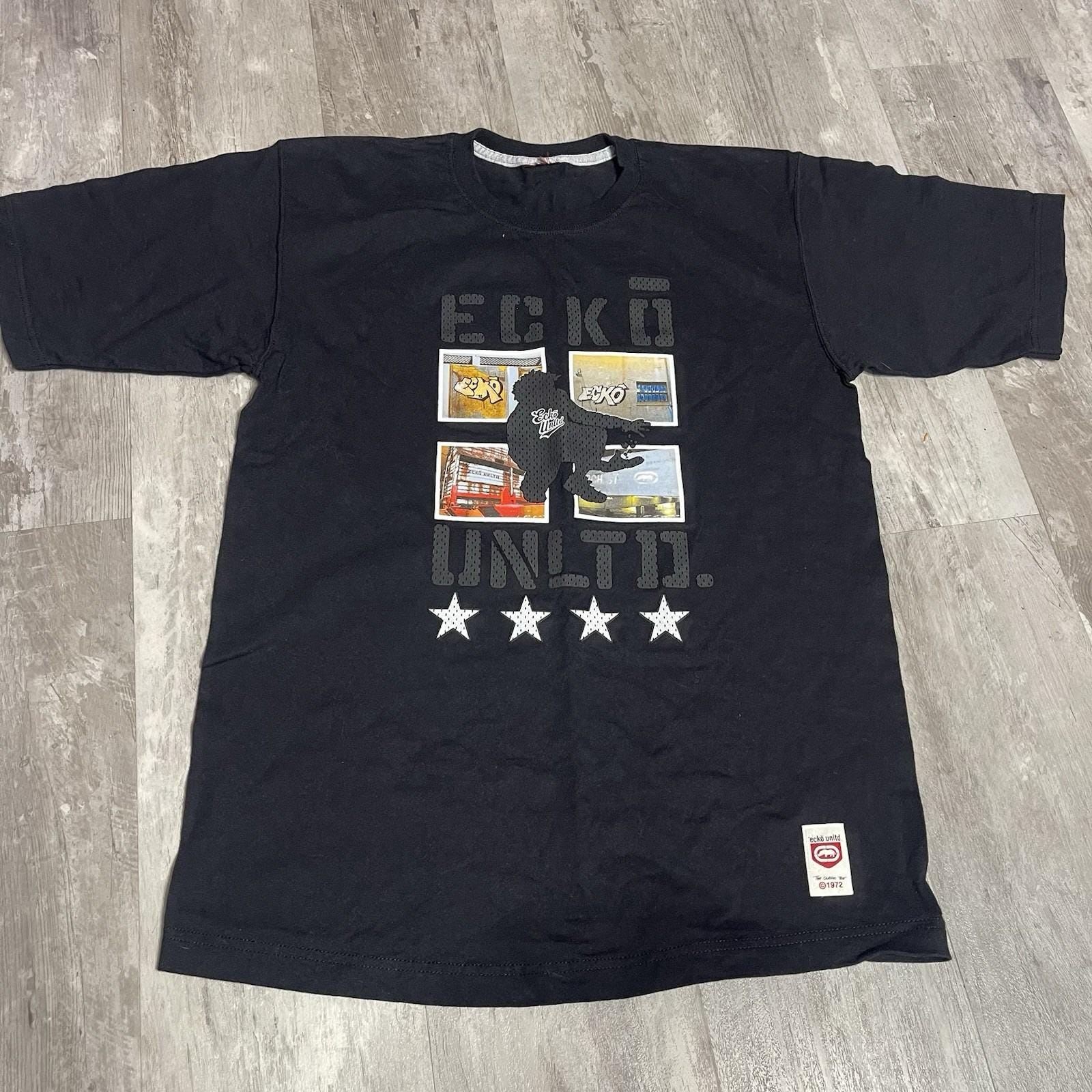 ヴィンテージ Ecko Unltd シャツ XL ブラック ストリートウェア Y2K 
