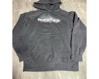 Sudadera vintage Oakley World Wide negra con cremallera, talla M, modelo Y2K, logotipo central raro D-0100