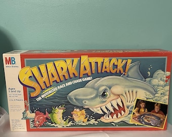 Shark Attack! Board Game Vintage Milton Bradley. Complete.