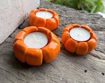 Pumpkin Tealight Holders