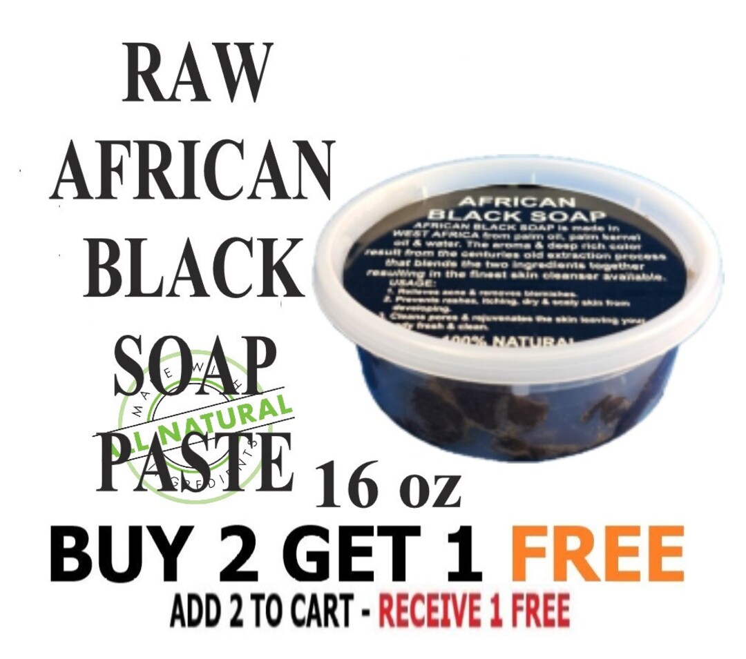Raw African Black Soap Paste 16 Oz. Etsy
