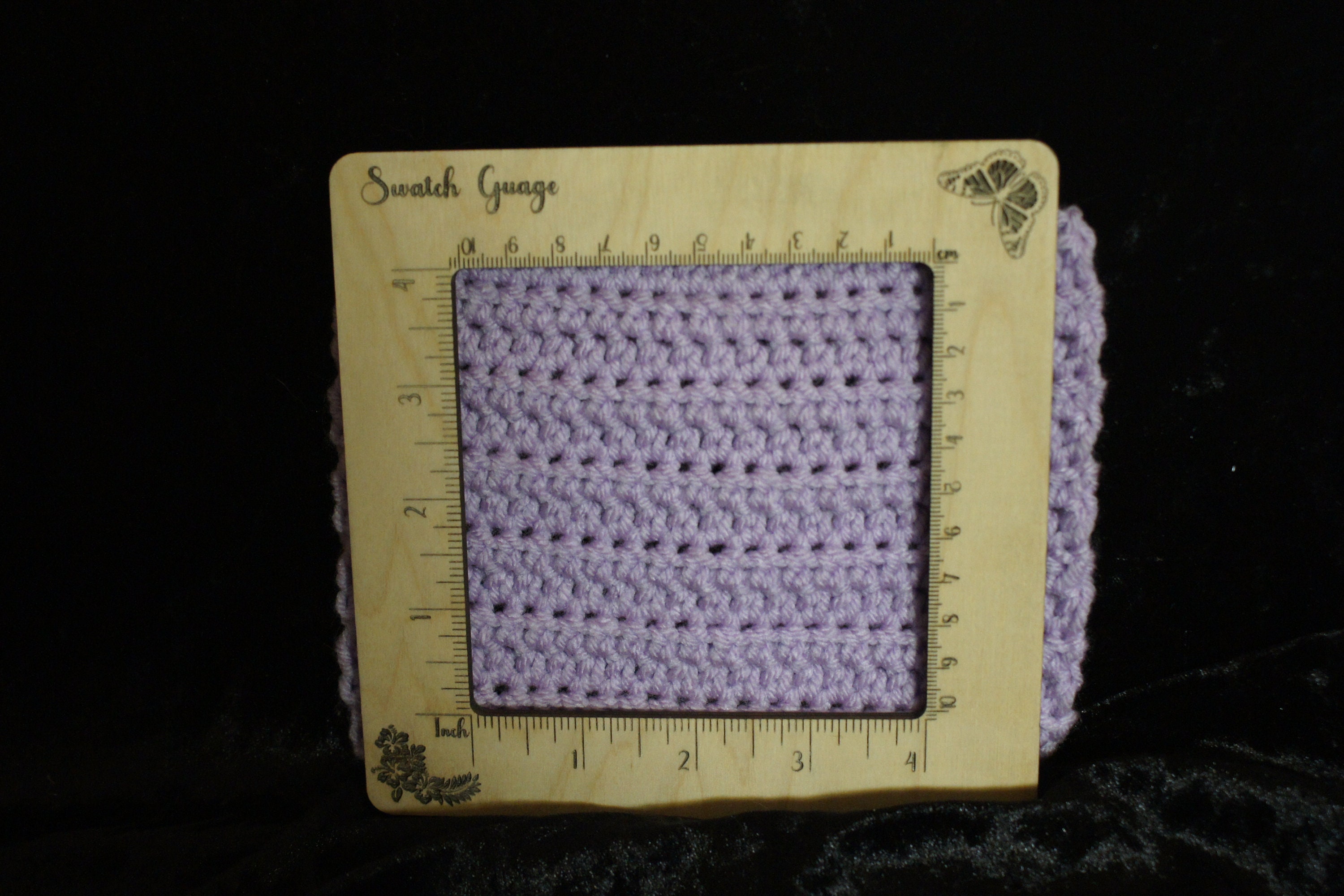 Custom Wooden Crochet/ Knit Swatch Gauge for Blankets and Projects Etsy