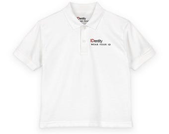 Polo infantil Identity, Youth Confidence Apparel, short blanco tipo polo, Minimalist Empowerment