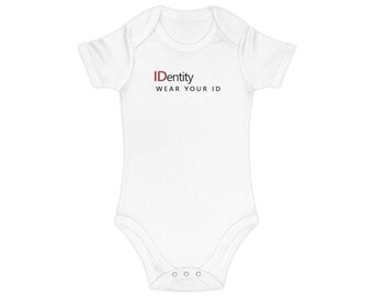 Body de bebé Identity, lleva tu identificación, mono minimalista para bebé, conjunto de algodón suave