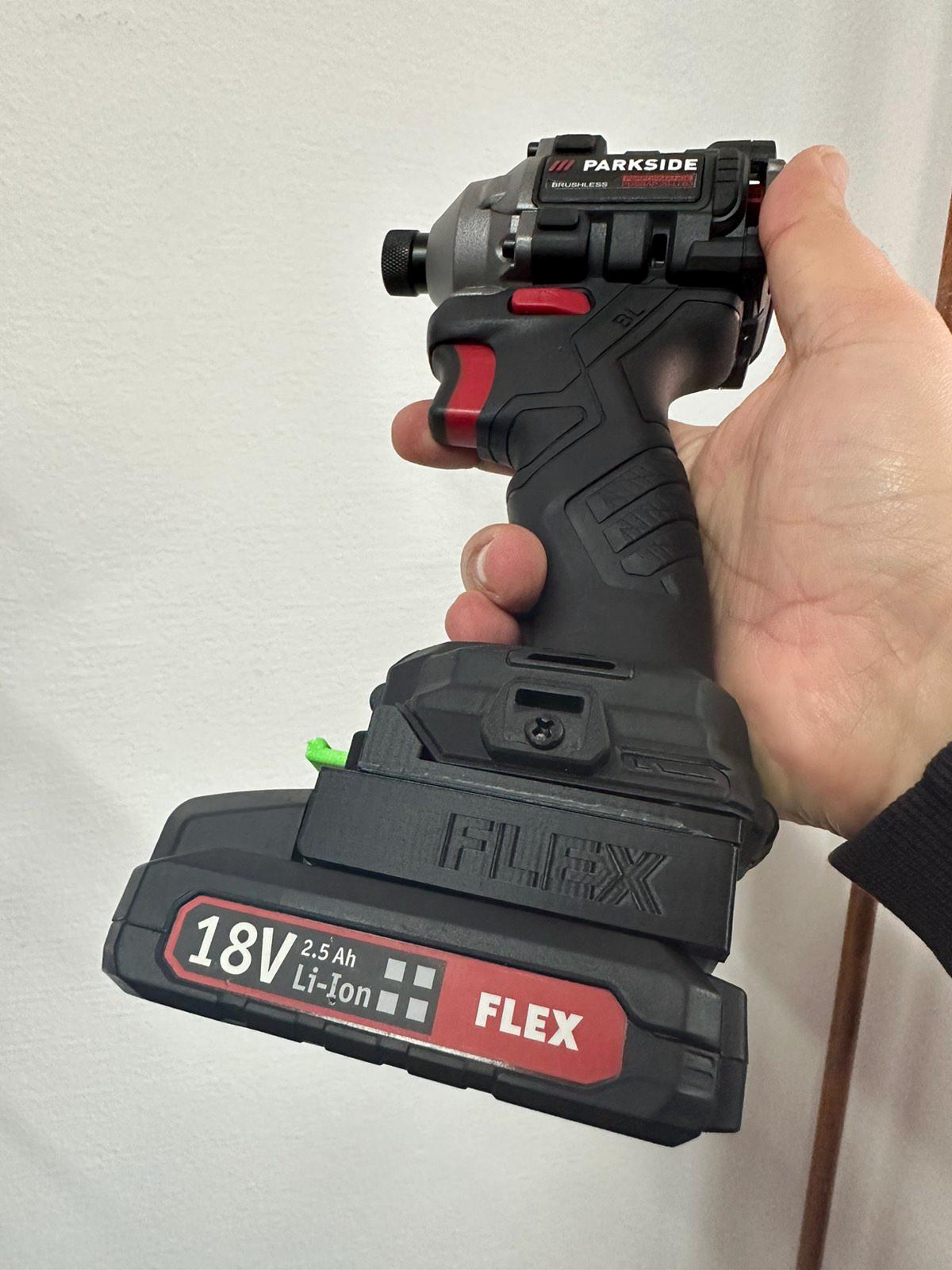 Adattatore per batteria Flex per utensili Parkside - File STL stampabile in 3D (download digitale)
