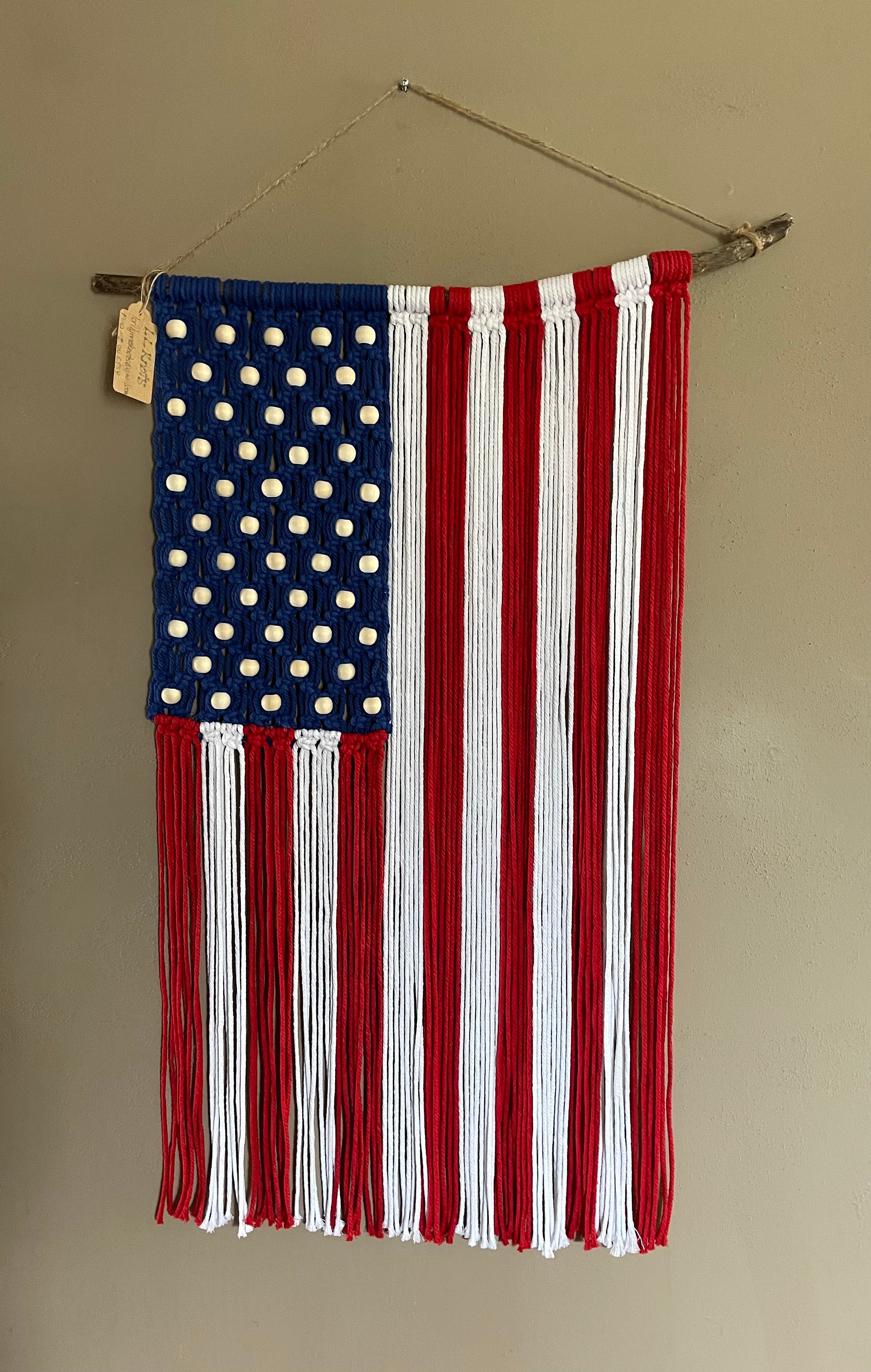 Old Glory American Flag Macrame