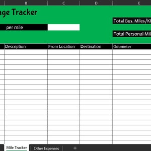 Mileage Tracker - Excel Template and Printable Forms - Calculate ...