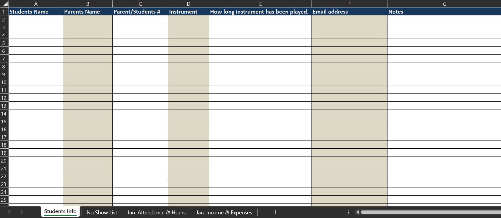 Printable Music Teacher Planner - Includes Theory Test, Scales, Forms ...