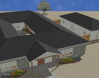 4 bed, 4 bath, 3,528 SF 2-car garage, courtyard