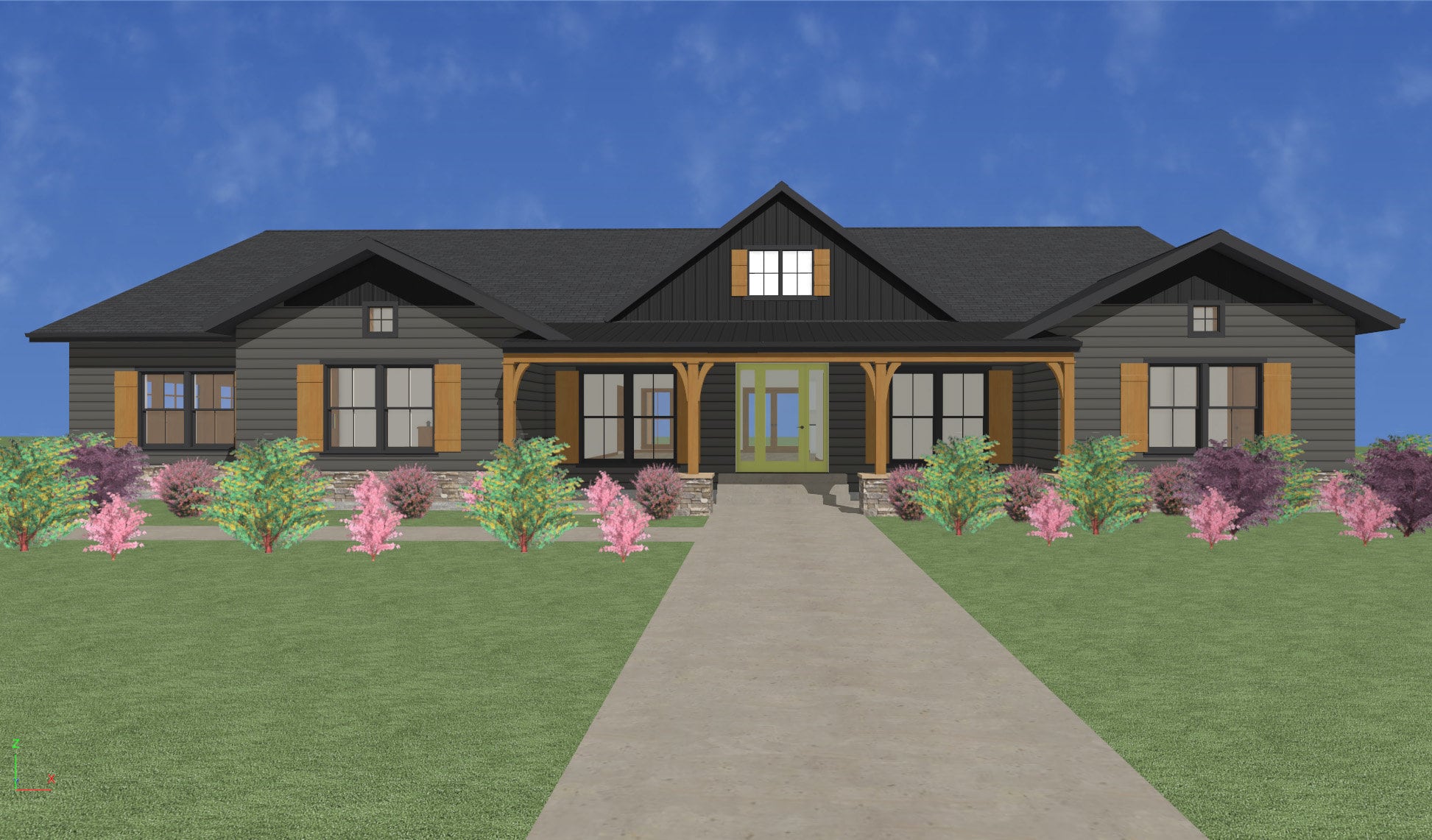 Modern Farmhouse, 4 bed, 3 bath, office, 2-car garage, open floor plan, indoor-outdoor living