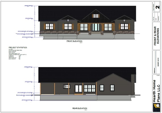 Modernes Bauernhaus mit 4 Schlafzimmern, Loft und offenem Wohnkonzept in Pleasant Hill (Grundriss)