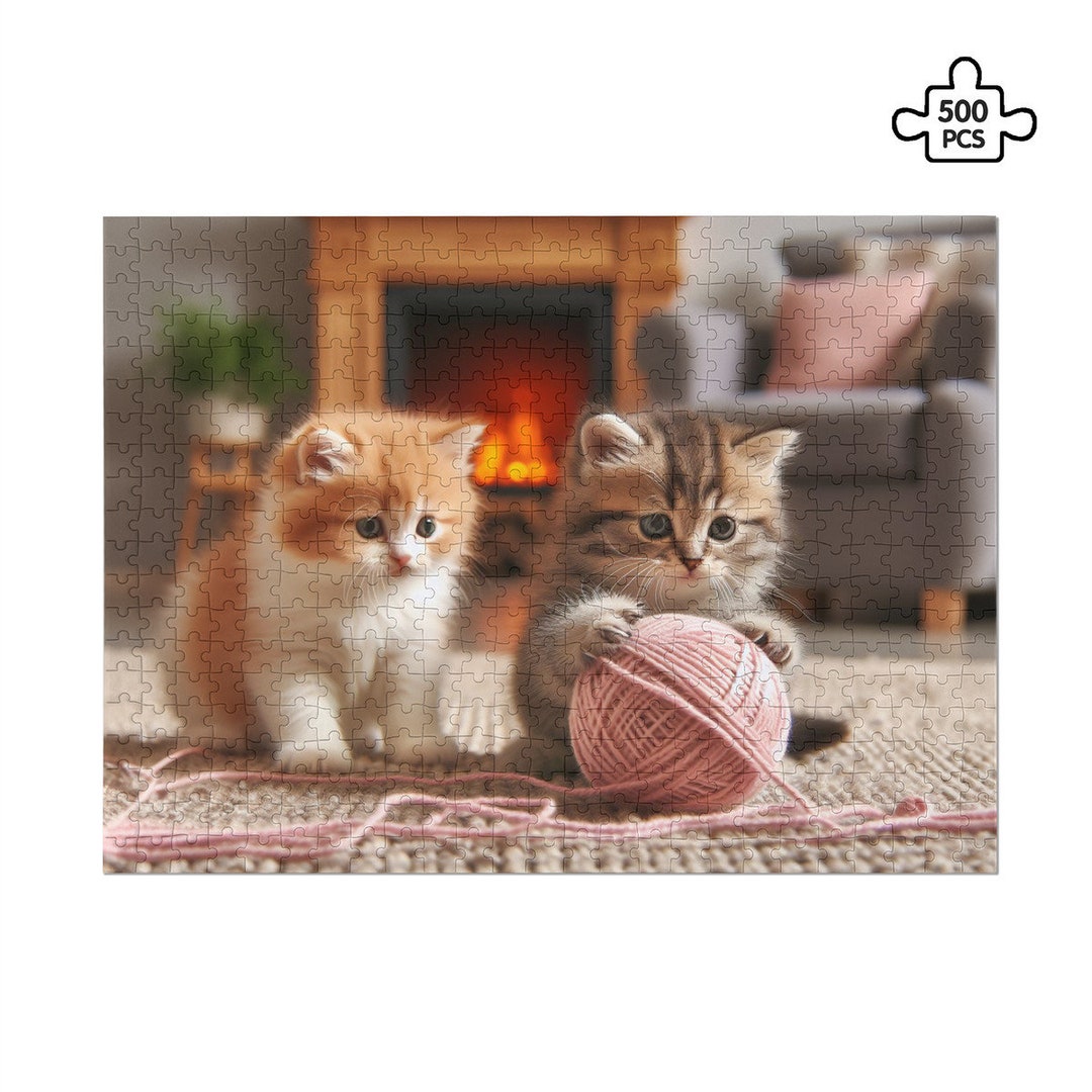500 Piece Jigsaw Puzzle, Free Shipping, Kitten Jigsaw Puzzle, Cat
