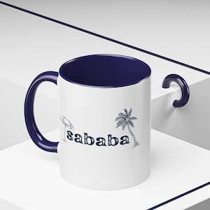 Taza Sababa / Taza de café judía divertida / Regalos judíos / Taza de saludo judía / Taza de café de acento, 11 oz o 15 oz
