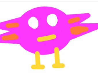 ¡Birb morado y naranja!