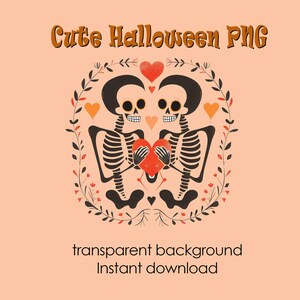 Halloween Skeleton Love PNG Bundle - Romantic Halloween & Valentine's Art Clipart Set
