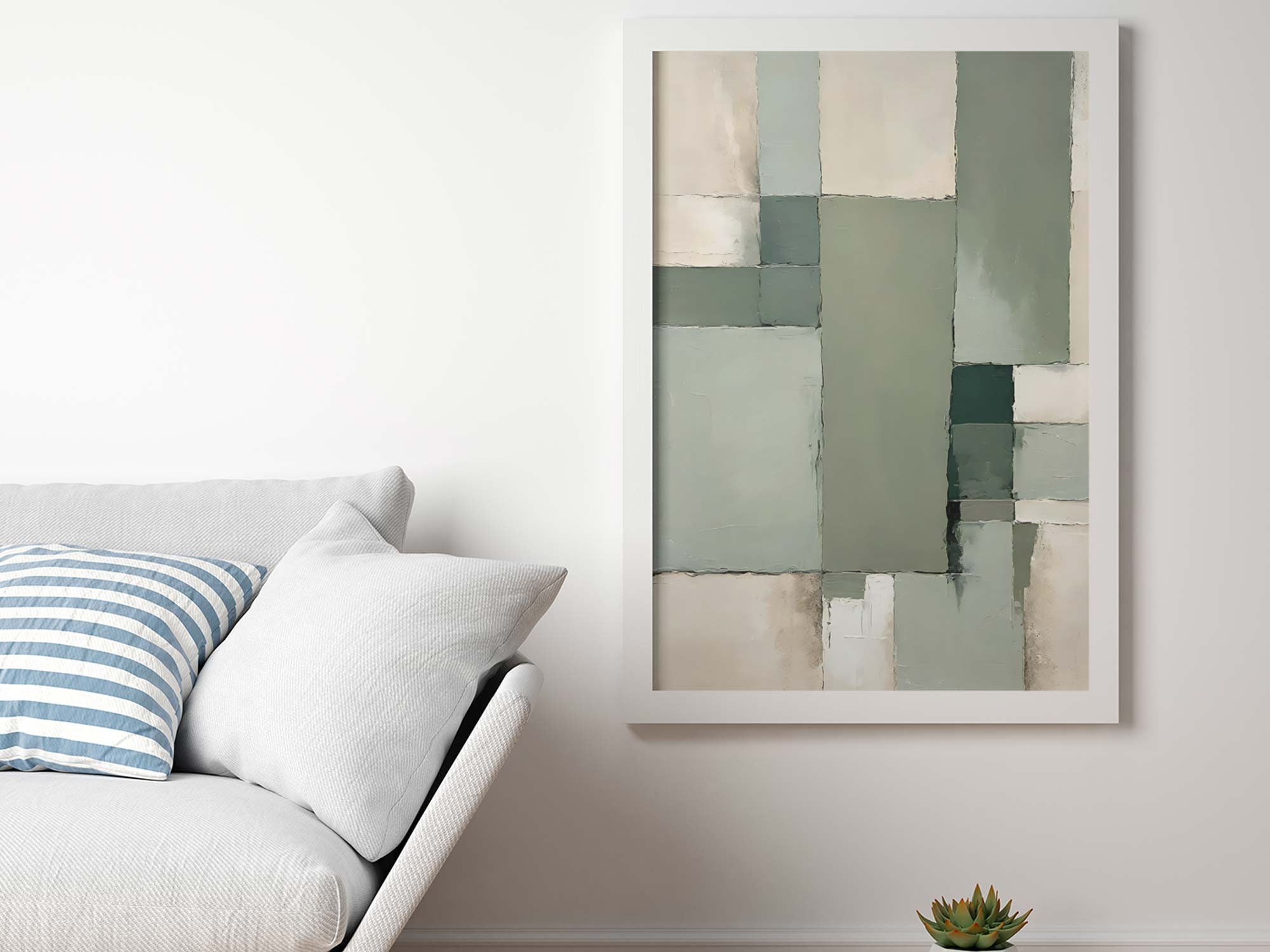 Curated visual reference: Visual Reference: Abstract Minimalist 3 Piece Wall Art Extra Large Triptych Sage