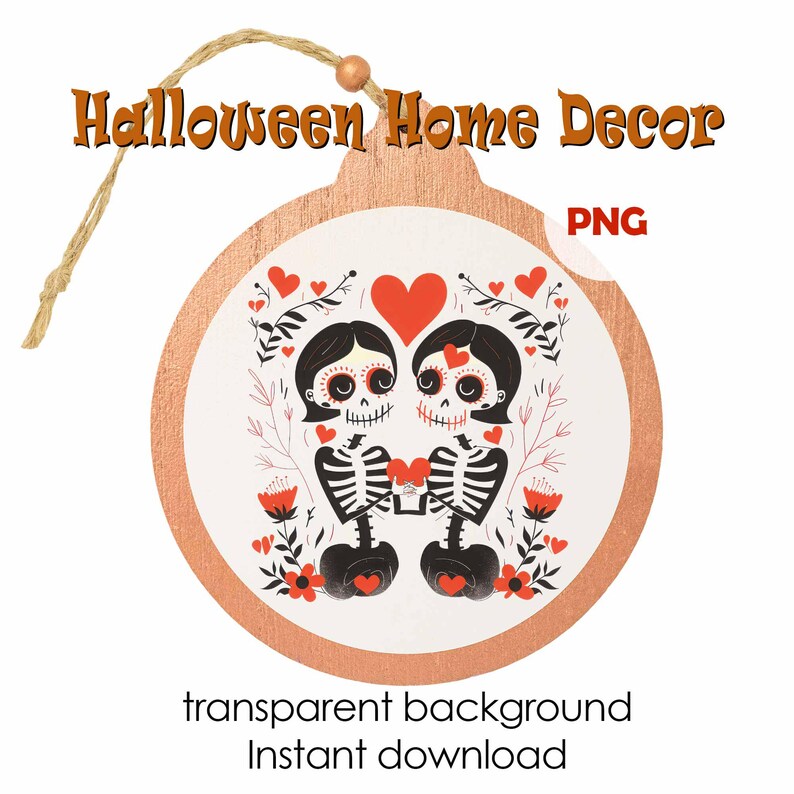 Halloween Skeleton Love PNG Bundle - Romantic Halloween & Valentine's Art Clipart Set