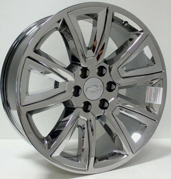 Set of 4 chrome chevy suburban tahoe center caps part number 9596403 3.25 18 20 22 inch wheels
