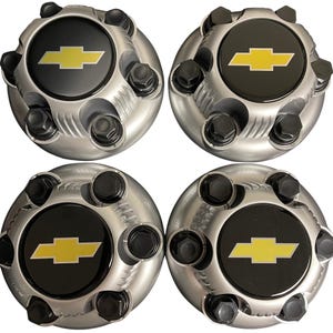 Brand new fits for 2000 - 2010 chevy 1500 truck van 16' 17' 6 lug brushed silver wheel rim center hub caps set of 4
