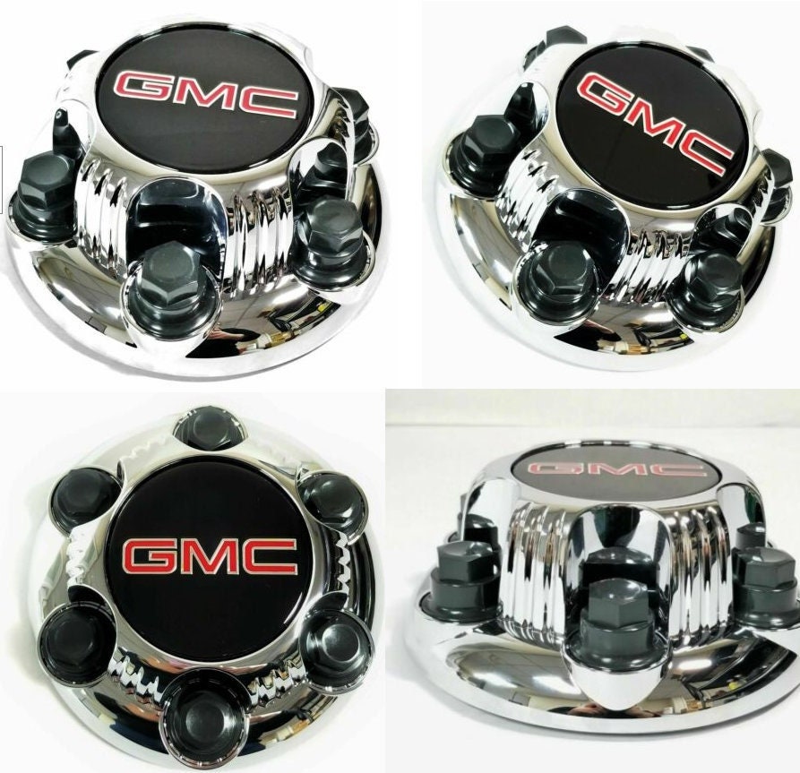 4x piece pack fits for 1999-2010 gmc sierra yukon savana 6 lugs 1500 chrome center caps 16' 17' brand new