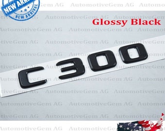 C300 emblem glossy black rear trunk letter logo badge sticker oem fits mercedes benz brand new