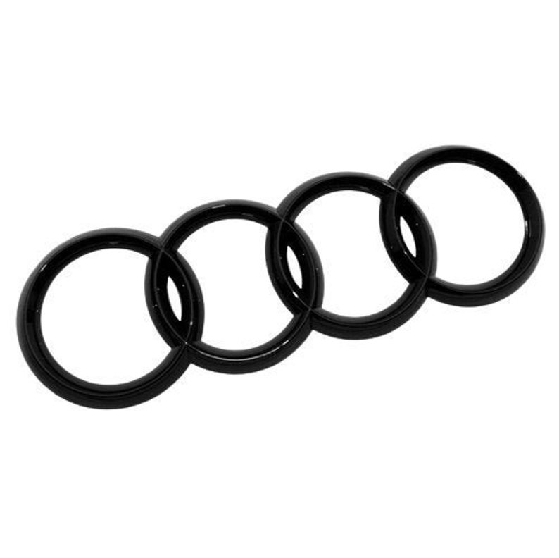 Audi SQ5 Rings Emblem Gloss Black Front Grill Rear Trunk Badge 3PC Set 2021 2022