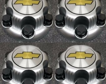 Set of 4 fits for 2000-2010 chevy1500 truck van 16' 17' 6 lug silver wheel center caps brand new