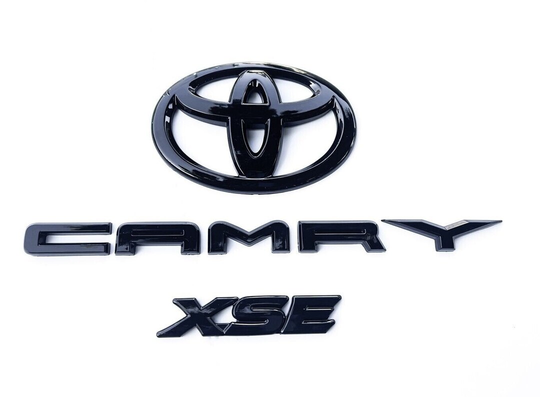 2018-2023 Toyota Camry Xse Gloss Black Emblem Overlay Kit Gen New Pt948 ...