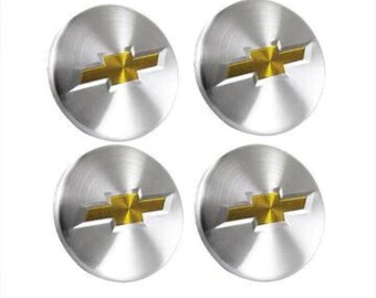 Set of 4 chevy wheel rim center hub caps covers emblem fits for tahoe suburban silverado 2014-2017 3.25' 83mm
