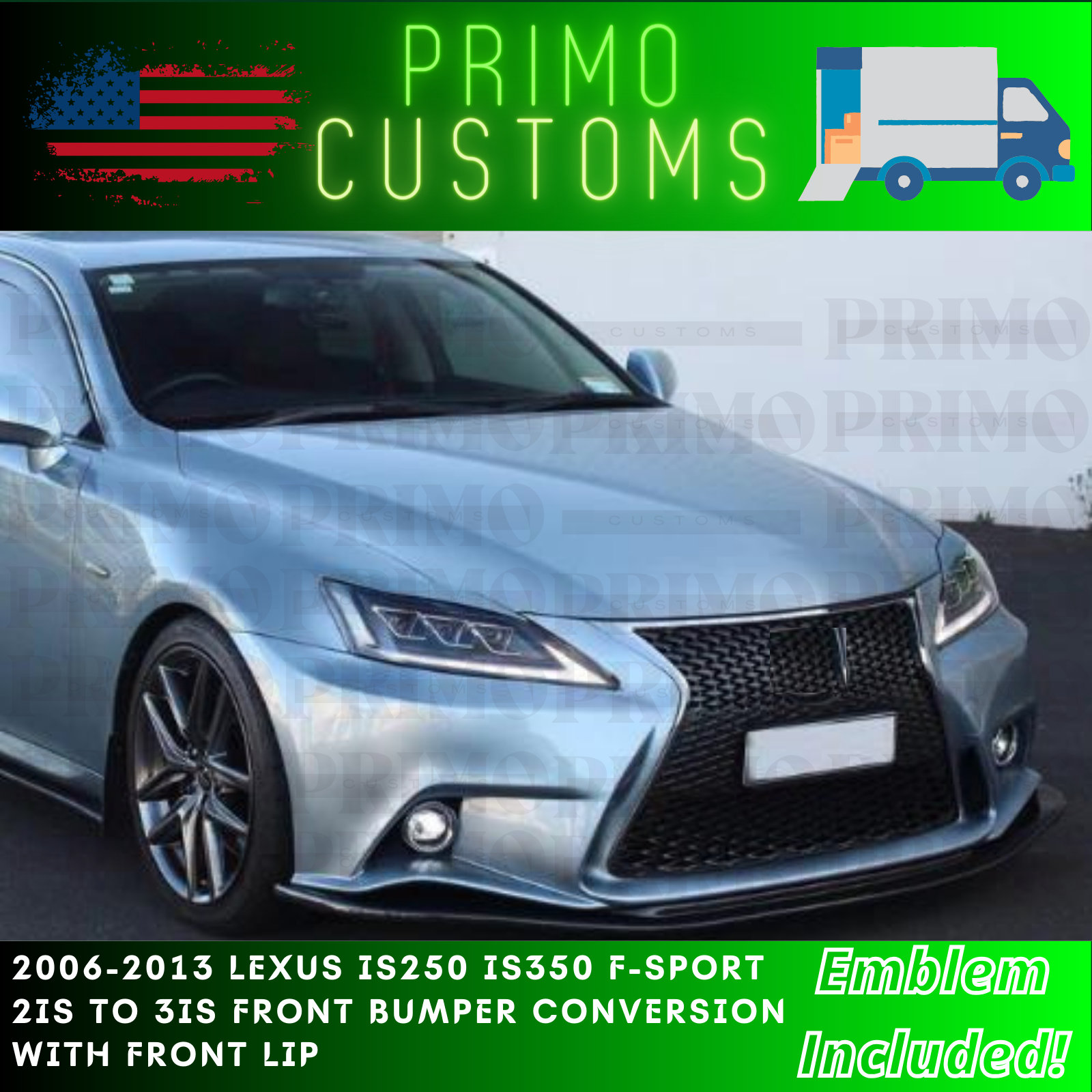 2006-2013 LEXUS IS250 IS350 F-sport 2IS to 3IS Front Bumper