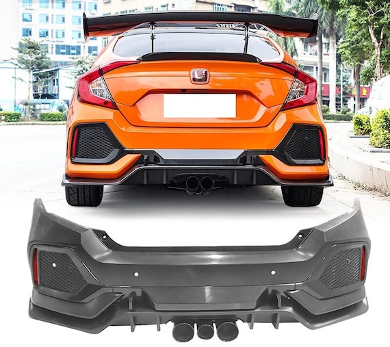 Fits 2016-2021 Honda Civic Sedan Ctr Type R 10th-gen Rear Bumper