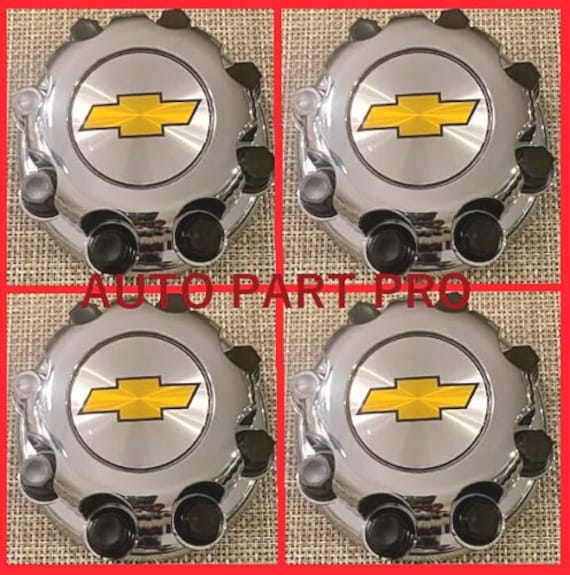 あか８本セット Set of 4pcs New Chevy Chrome 8 Lug Center Caps Express Van