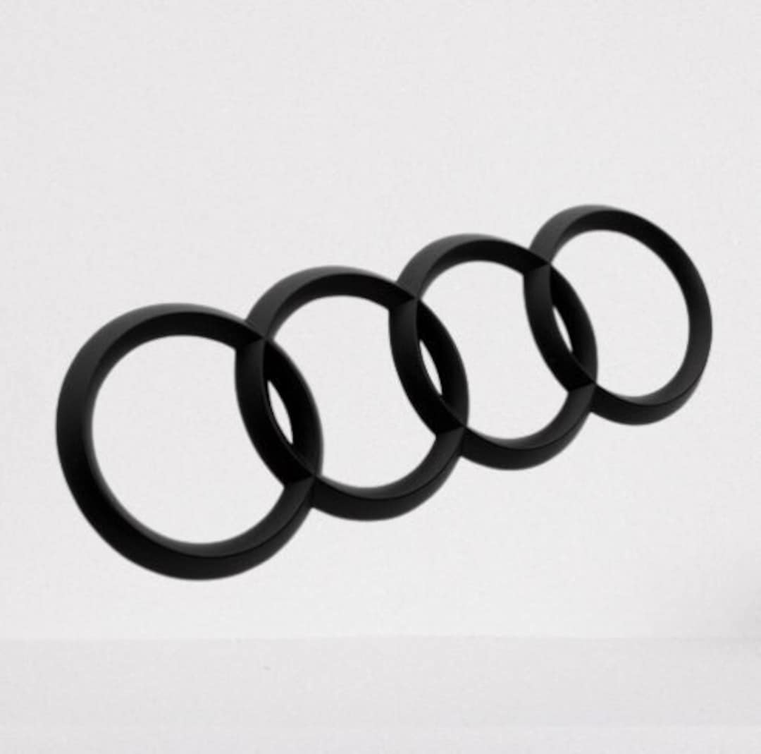 Small Audi Rings Audi Rings Matte Black Trunk Lid Badge Logo Emblem Rear for A1 A3 A4 S4 ...