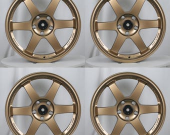 new 18" te37 rays style wheels rims 18x8 +35 (5x114.3) cb:73.1 alloy  for lexus