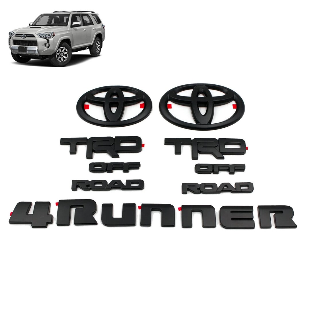 20102022 Toyota 4runner Trd off Road Blackout Emblem Overlay Kit