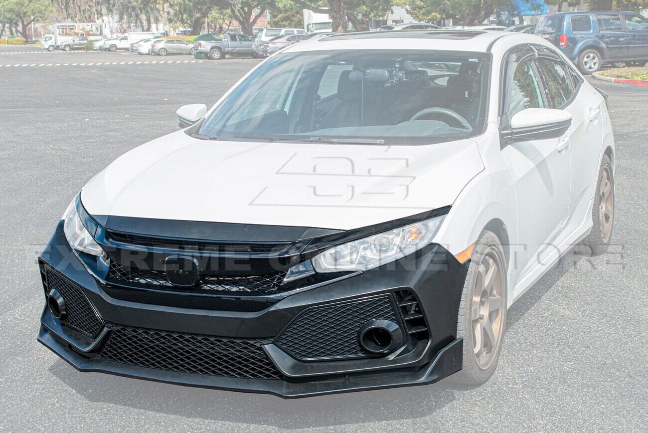 Black Mesh Front Hood Grille For Honda Civic Jdm Type R 2001